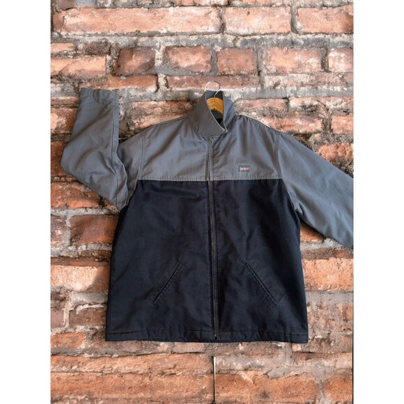 Dickies Work Jacket Mens XL Gray Workwear Mechanic Full Zip Canvas Utility 90s - Picture 2 of 16